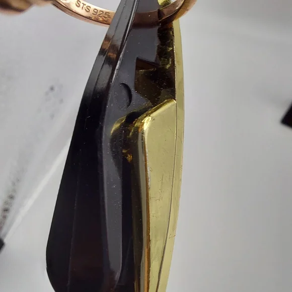 Vintage Rose GOS 925 Purple Cabachon & CZ Embellishments Cocktail Ring, sz 8,GC. - Picture 6 of 10